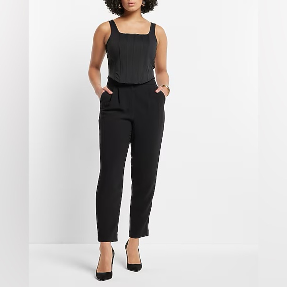 Express Super High Waisted Pleated Ankle Pants Women’s